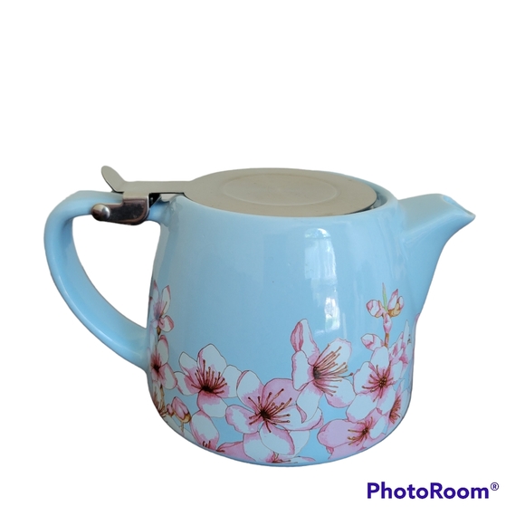 Alfred Kitchen Alfred Ceramic Teapot Stainless Steel Strainer Blue